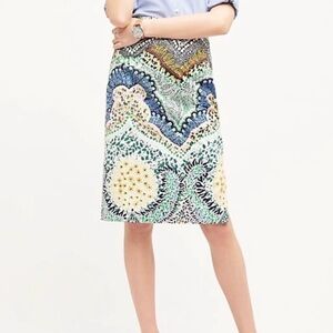 Anthropologie Mouinette Soeurs floral pencil skirt